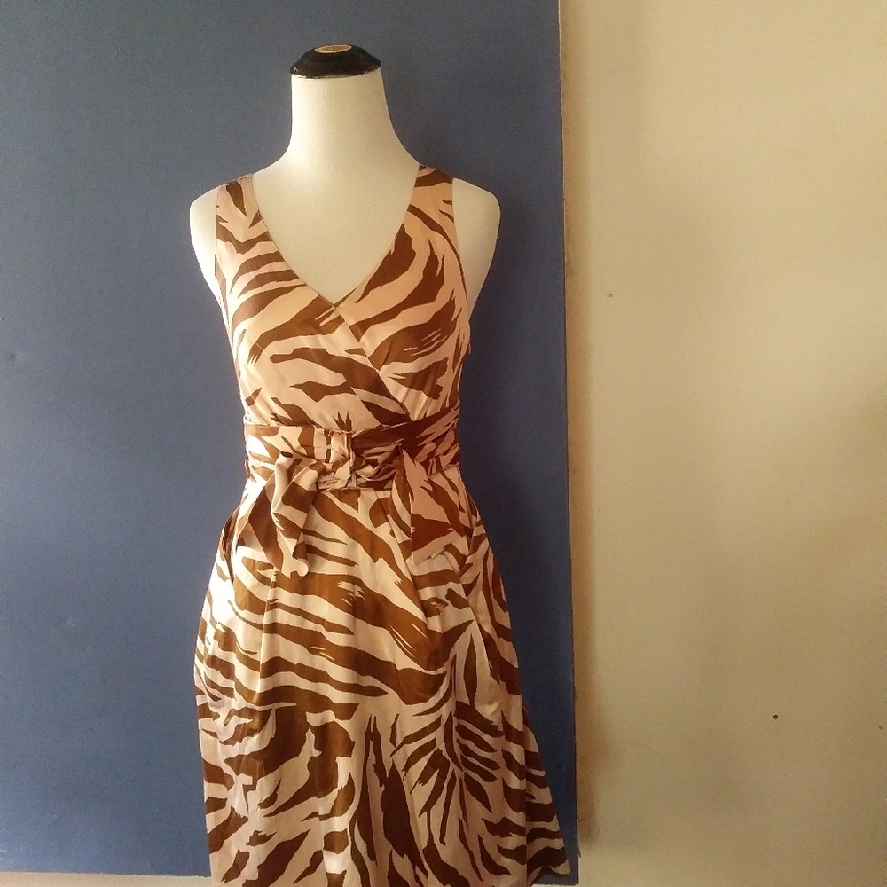 Marc by Marc Jacobs Silk Blend Zebra Print Dress